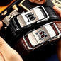 Men's Leather Automatic Buckle Belt _BUY 1 GET 1 FREE (Black & Brown)